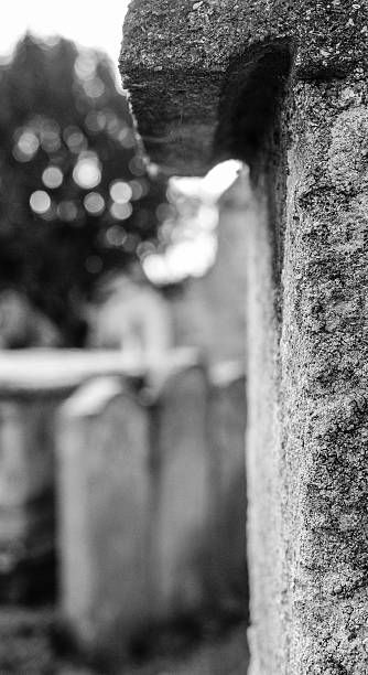 istock View from a church wall to distant graves and a tomb 520588308