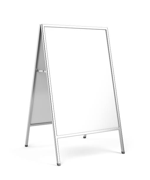 Advertising stand on white background stock photo