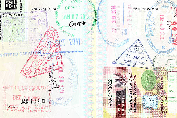 istock Passport visa of different destinations 520588810
