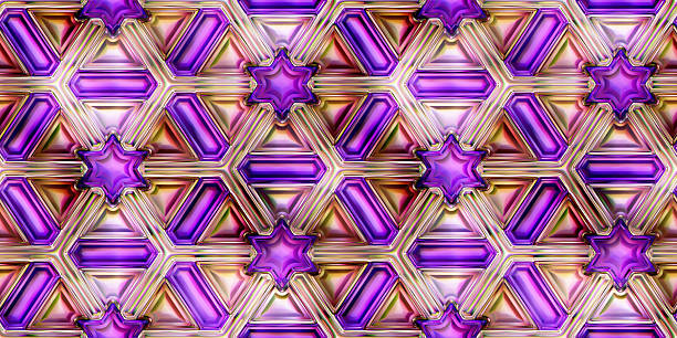 istock Seamless texture of abstract shiny colorful 3D illustration 520589662