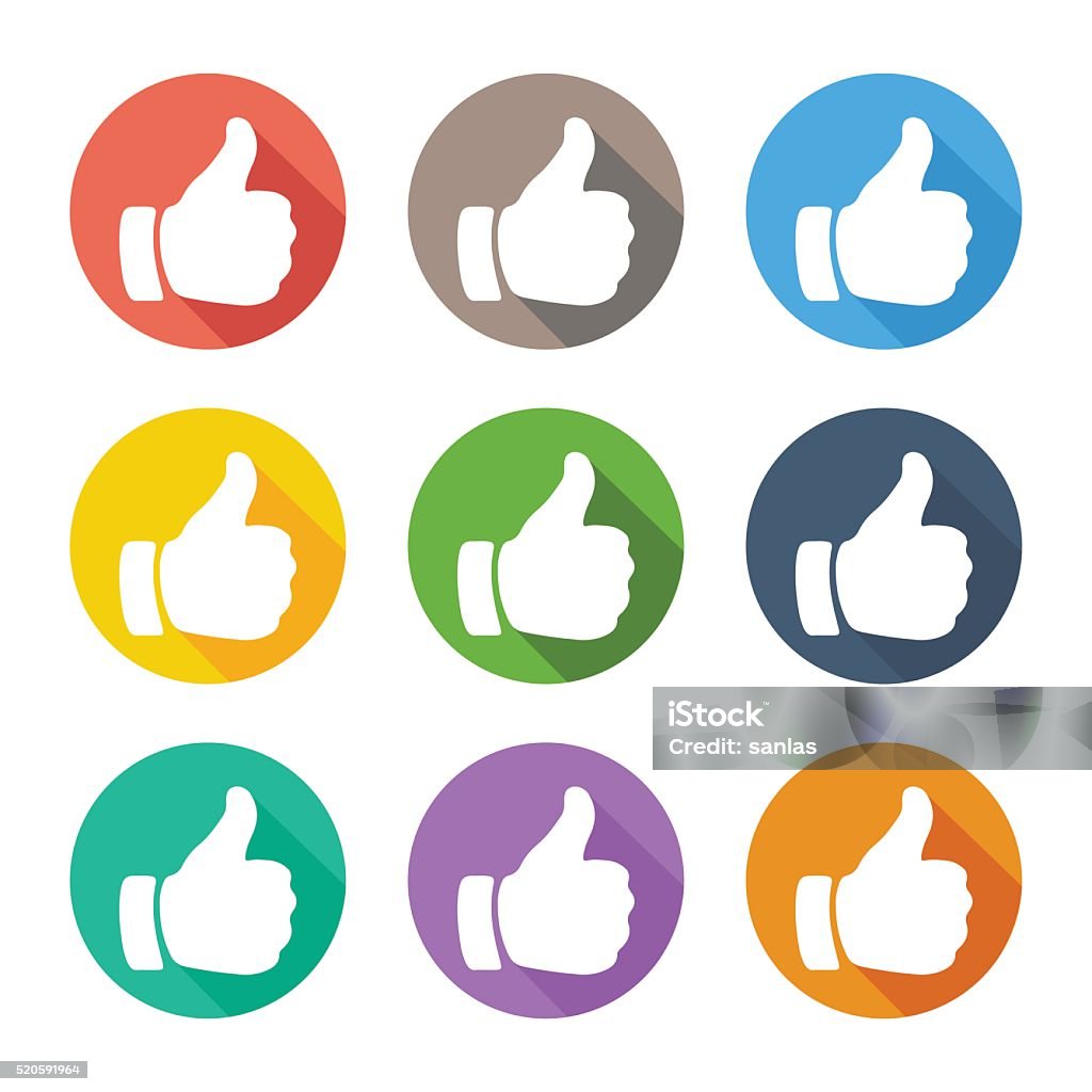 Thumb up flat icons Thumb up flat icons. Thumbs Up stock vector