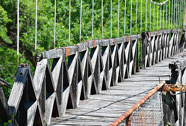 istock Aged and Ruined Wooden Bridge 520594248