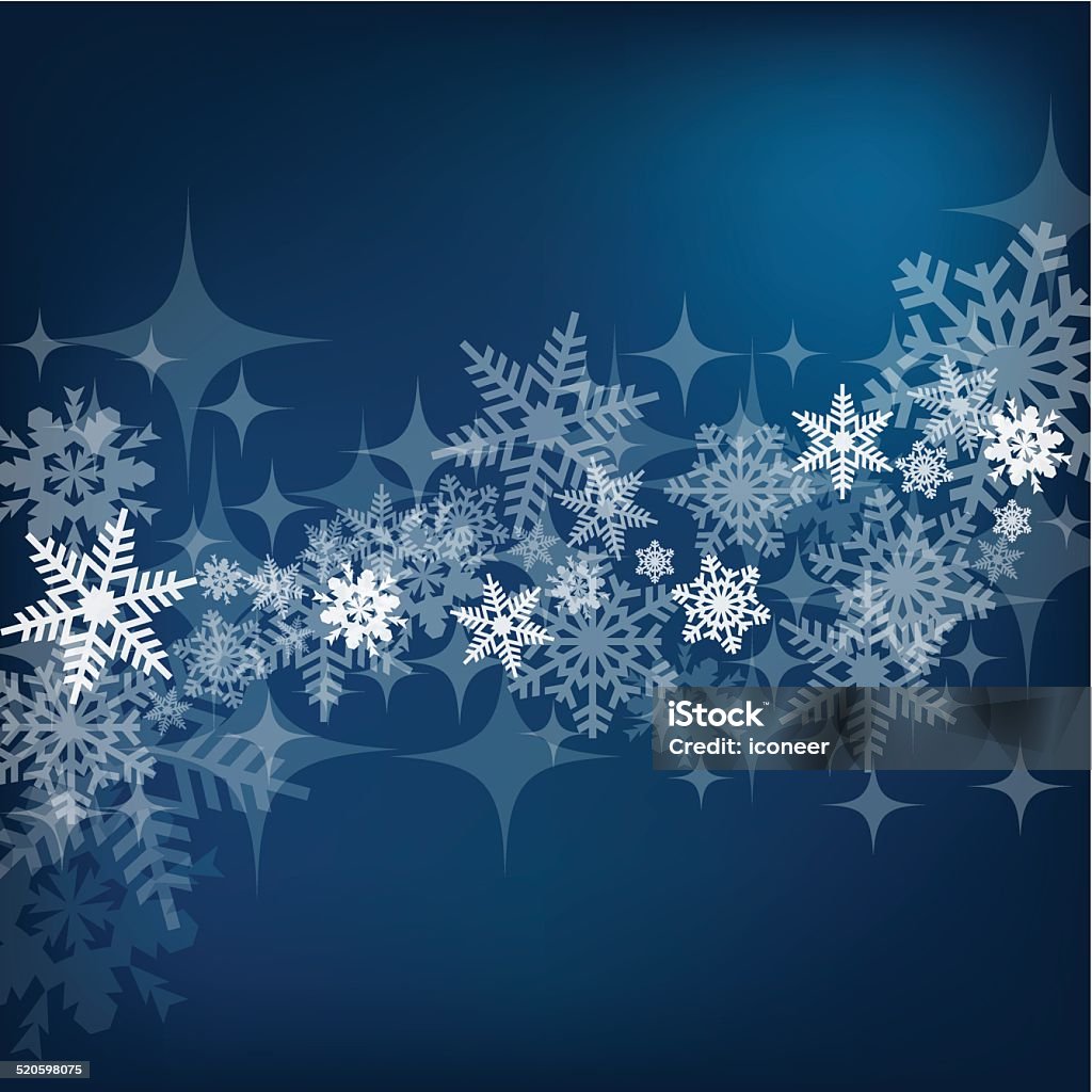 Fondo azul de invierno y Navidad - arte vectorial de Abstracto libre de derechos