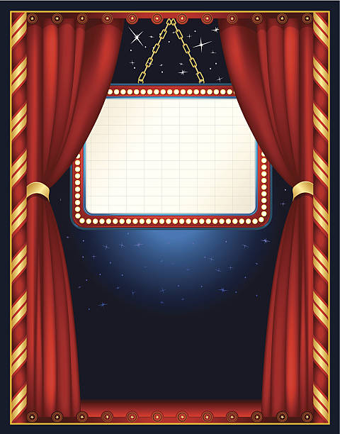 zirkuszelt theater bühne marquee hintergrund - theater marquee movie stage theater sign stock-grafiken, -clipart, -cartoons und -symbole