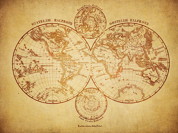 istock vintage map of the world 1860 520604445