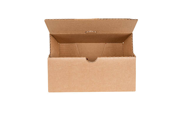 istock Open shipping cardboard box isolated 520605239