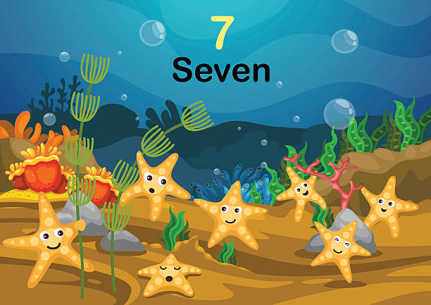 ★star☆fish★様　ご相談欄 Number Seven Star Fish Under The Sea Vector Stock Illustration