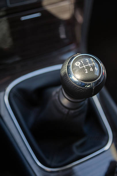 istock Manual six gear car transmission shifter 520608992