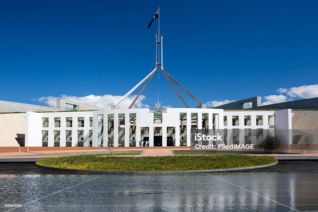 Parliament of Australia The stunning architecture of the Parliament of Australia in Canberra, Australian Capital Territory, Australia Parliament Building Stock Photo
