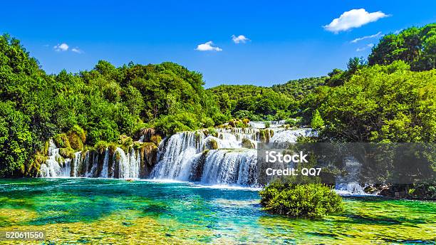 Waterfalls Krka Croatia Stock Photo - Download Image Now - Waterfall, Adventure, Croatia