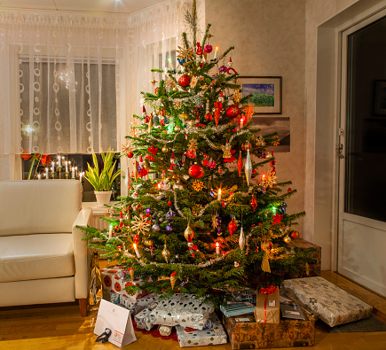 A Christmas Tree in Scandinavia (Sweden).