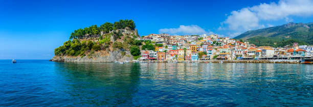 istock Beautiful Panoramic View of Parga Harbour, Greece 520613880