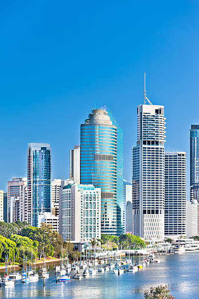 istock Modern city and buildings with blue sky background 520613888