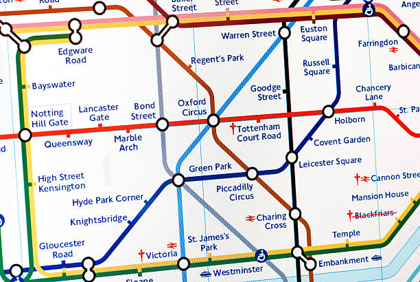 mapa metro de londres - editorial horizontal close up uk imagens e fotografias de stock