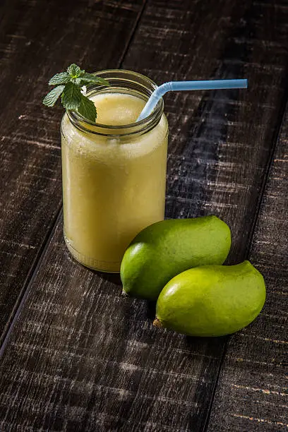 Photo of green mango juice also known as kairi panha, kairi panna