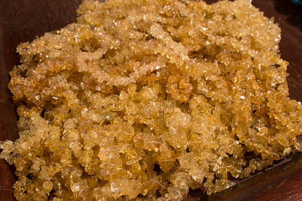 istock Citrine gemstones necklaces background 520616066