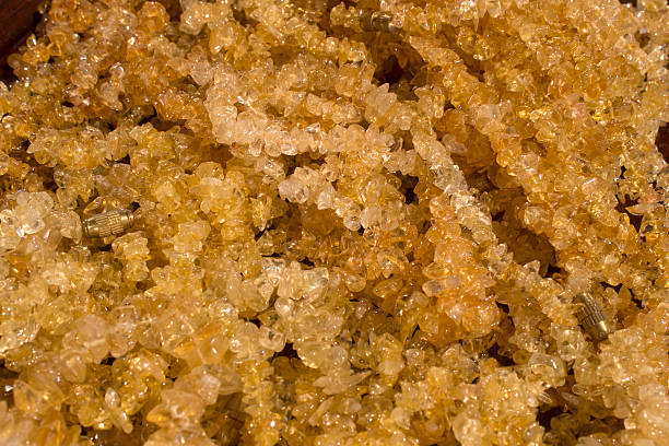 istock Citrine gemstone necklaces background 520616106