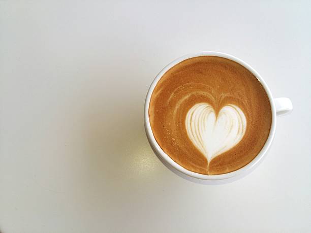 istock Latte art coffee isolated on white background 520616234