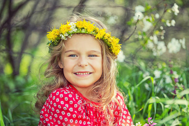 istock Little girl in spring park 520618152