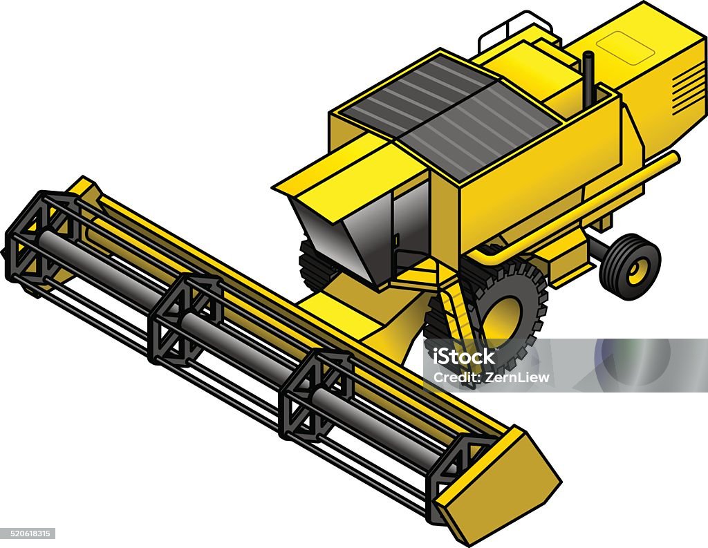 Kombiniert Harvester - Lizenzfrei Agrarbetrieb Vektorgrafik