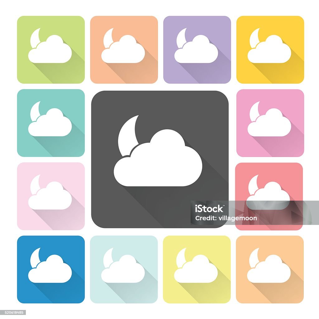 Weather Icon color set vector illustration Weather Icon color set vector illustration. Apartment stock vector