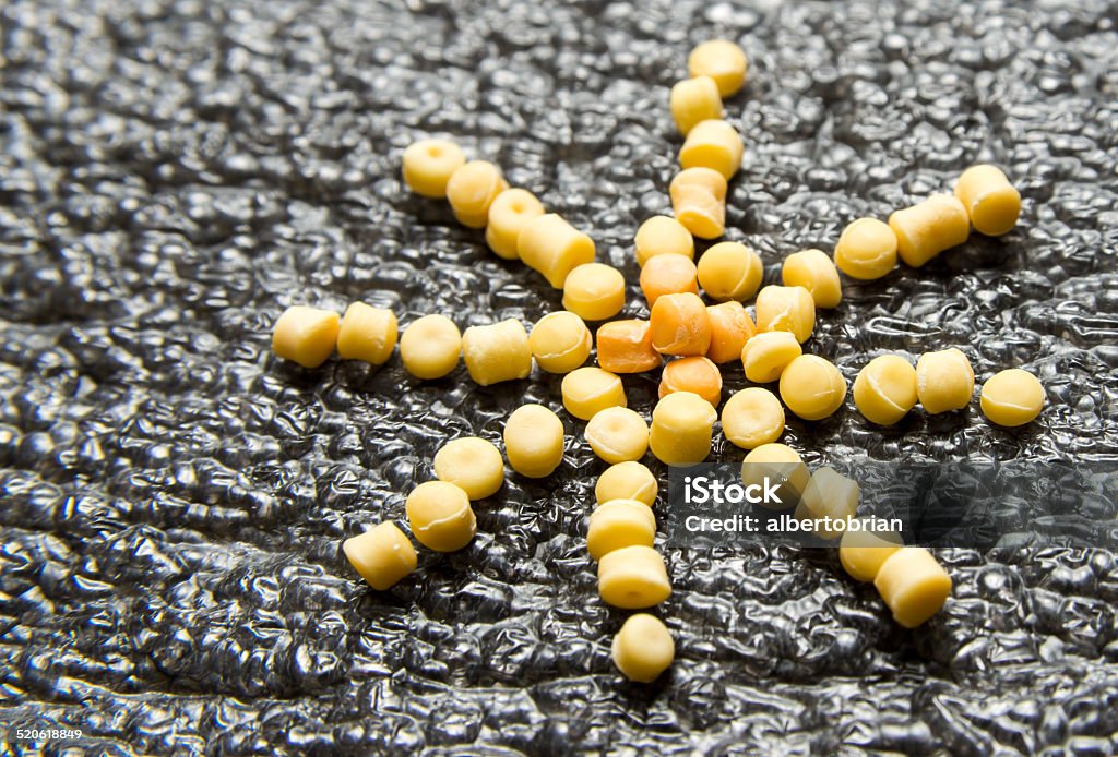 Plastic polymer granules. Color Image Stock Photo