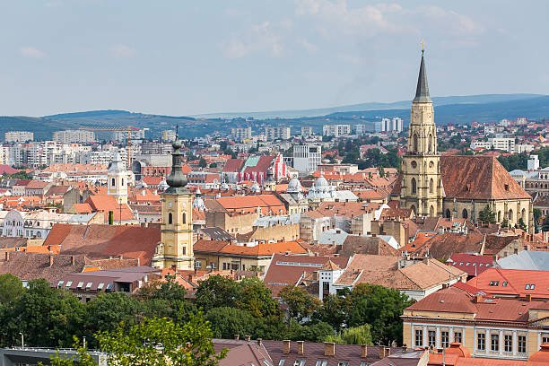 istock Cluj-Napoca, Transylvania, Romania. Old town top view. 520618981
