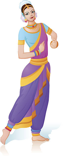 istock Ethnic dance of indian girls 520619057