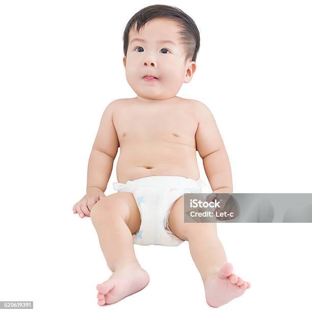 Adorable Newborn Baby Isolated White Background Stock Photo - Download Image Now - Baby - Human Age, Boys, Child