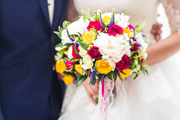 istock beautiful bouquet  in the hands of  bride 520619438