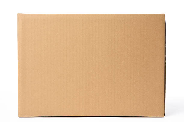 istock Isolated shot of closed blank cardboard box on white background 520619632