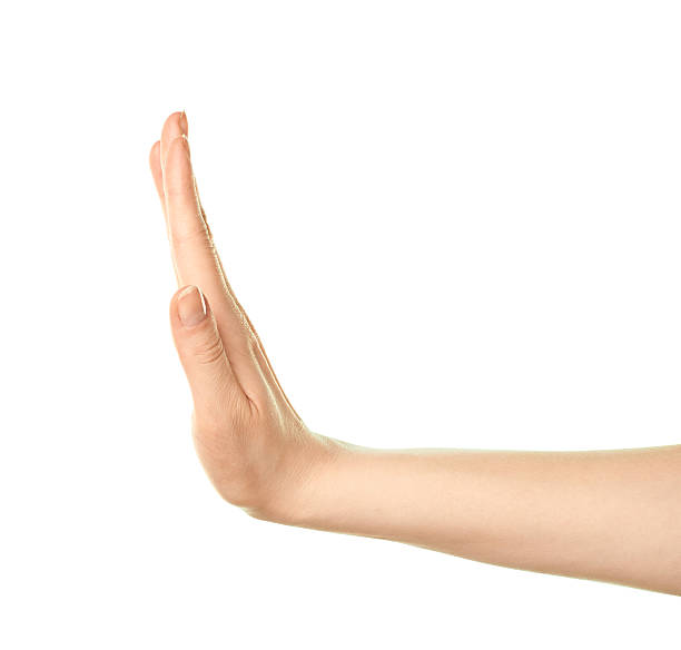 istock Female caucasian hand gesture isolated 520621240