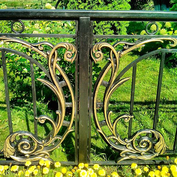 istock The beautiful forged fence. 520621507