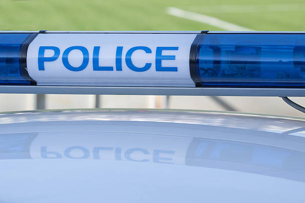 istock police car sign. siren light 520622323