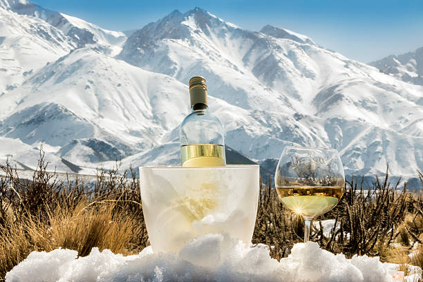 istock Cold french white wine at Alps 520622980