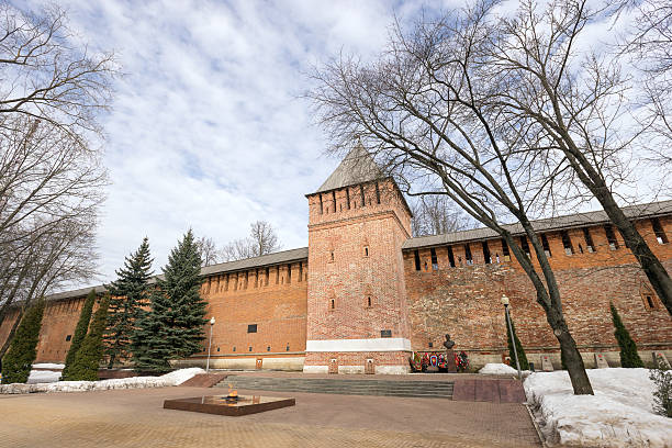 istock Kremlin wall in Smolensk, eternal flame 520623712