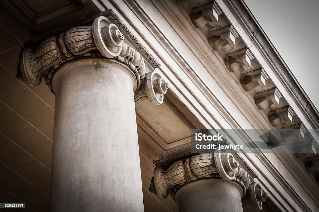 Columns Columns in the courtyard of the Palace of the Legion of Honor. Law Stock Photo