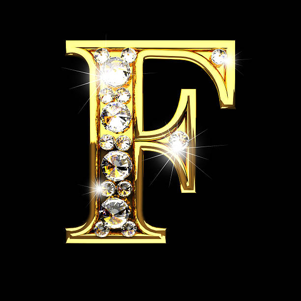 istock f isolated golden letters with diamonds on black 520624044