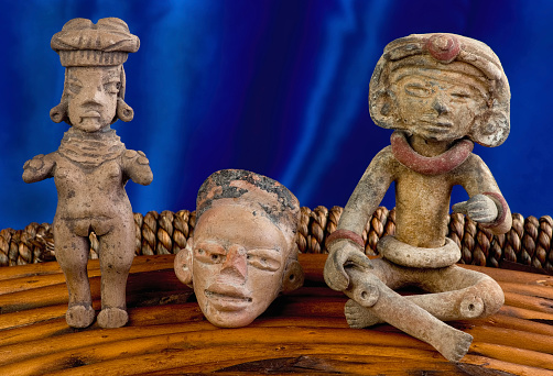 Pre Columbian figures made around 100 BC to 600 AD.