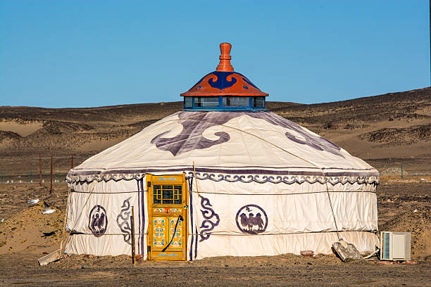 mongolische jurte - inner mongolia stock-fotos und bilder