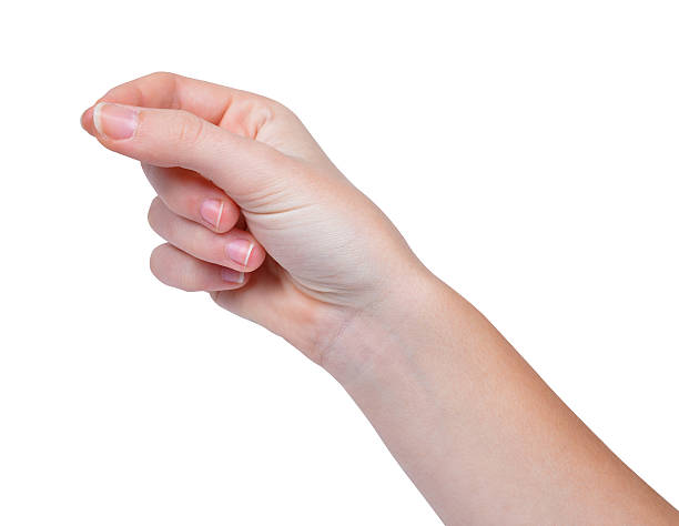 istock Woman hand hold virtual business card 520638725