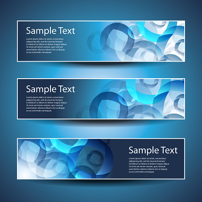 Three Abstract Header Designs Stock Illustration - Download Image Now ...