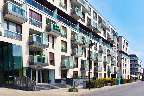 istock Modern complex of apartment buildings, Warsaw 520643487