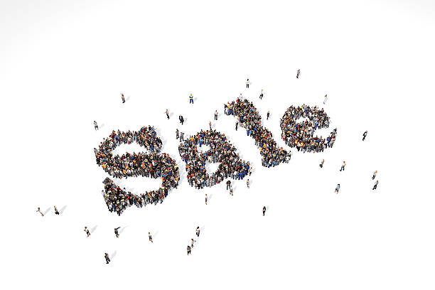 istock Group of people forming the word Sale 520647802