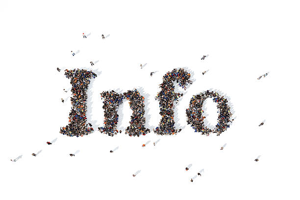 istock Group of people forming the word info 520647840