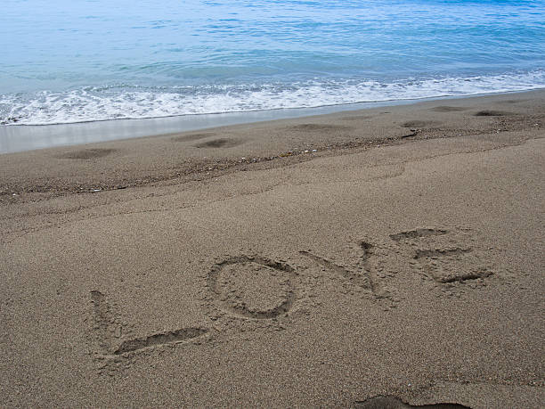 istock Word Love drawn on the Beach 520648140