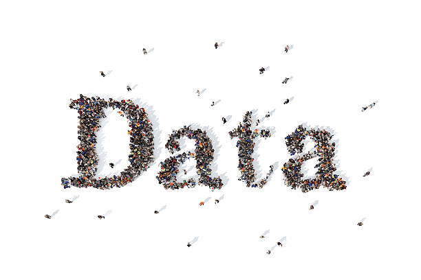 istock Group of people forming the word data 520648308