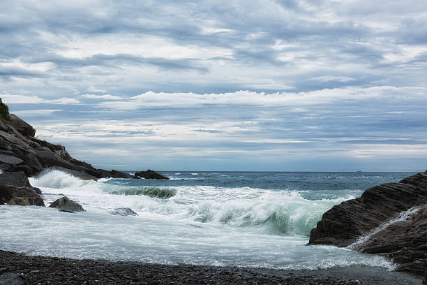 istock Sea waves break about the coast, Laguria, Italy 520649120
