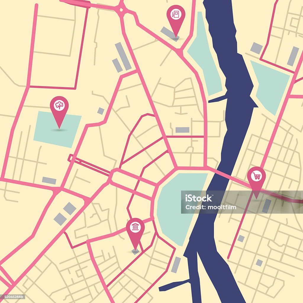 Vector City Maps Vector City Map Stock Illustration - Download Image Now - Abstract ...