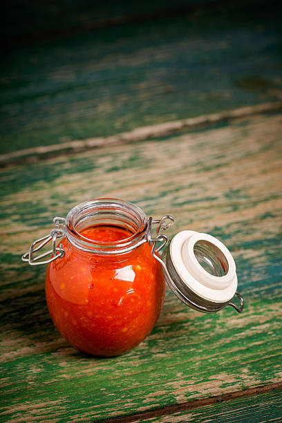 istock Natural diy habanero garlic sauce 520655314